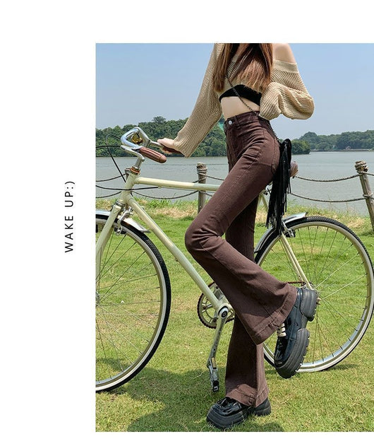 Pantalones Acampanados Cintura Alta Reductores Efecto Moda Urbana - Image 13