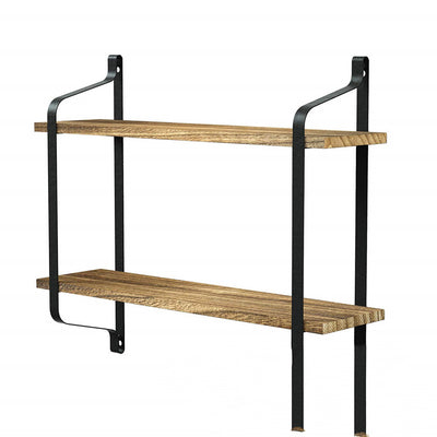 Repisa de Cocina en Madera Maciza con Soporte de Hierro Forjado - Image 11
