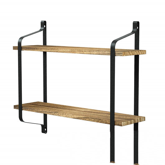 Repisa de Cocina en Madera Maciza con Soporte de Hierro Forjado - Image 11