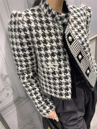 Chaqueta Casual de Lana Pata de Gallo Manga Larga - Image 3
