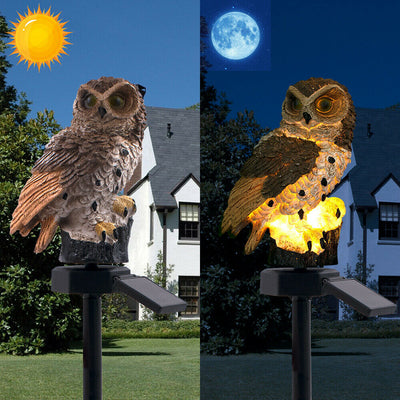 Lámpara Solar Decorativa Águila de Resina para Jardín y Exterior - Image 3