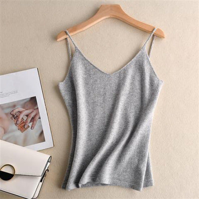 Camiseta Escotada V Suéter Tejido Suelto para Primavera y Verano - Image 18