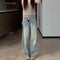 Calça Jeans Feminina Boca Larga Azul Claro - Estilo Primavera