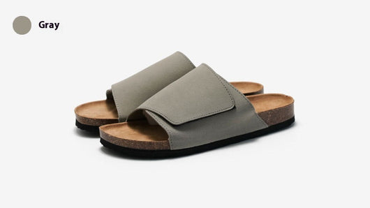 Pantuflas de Corcho y Cuero para Hombre - Sandalias Retro Cómodas - Image 25