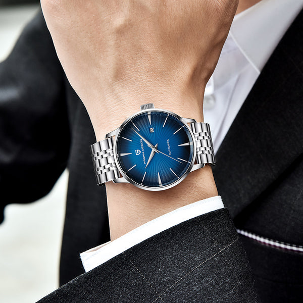 Reloj Mecánico para Hombre Resistente al Agua con Correa de Acero