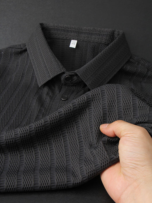 Polo Hombre Ice Silk Malla Transpirable - Diseño Moderno Hueco - Image 13