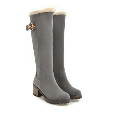 Botas Largas de Invierno con Tacón Medio y Hebilla Decorativa - Image 2