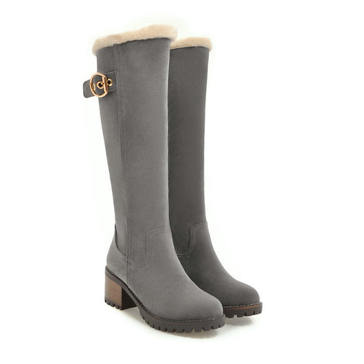 Botas Largas de Invierno con Tacón Medio y Hebilla Decorativa - Image 2