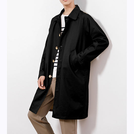 Abrigo Trinchera Casual de Largo Medio para Hombre - Image 6