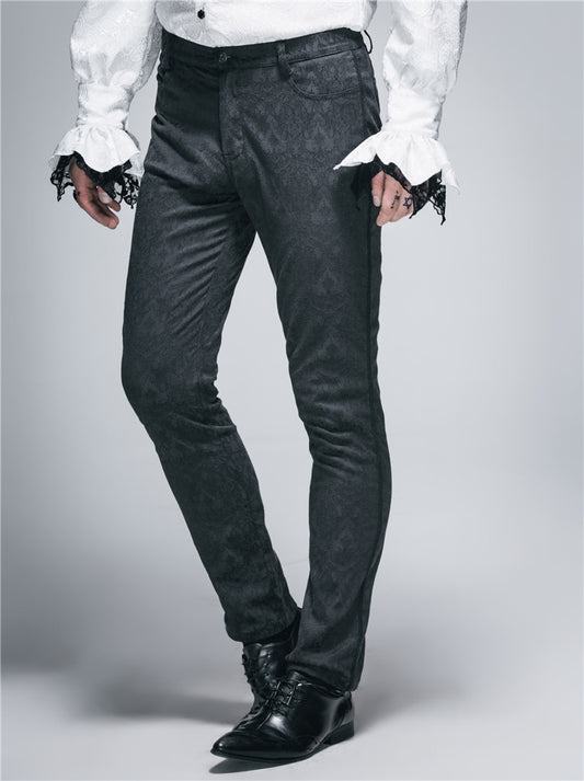 Pantalones Casuales Góticos de Cintura Recta para Hombre - Image 2