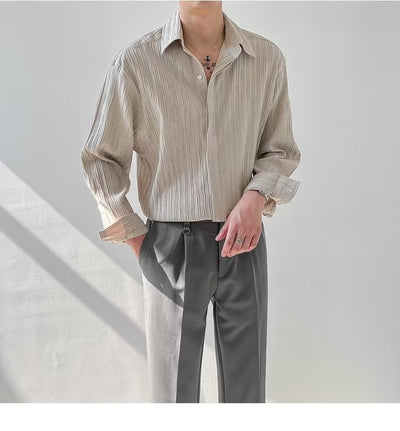 Camisa Suelta de Manga Larga para Hombre - Estilo Moderno - Image 13