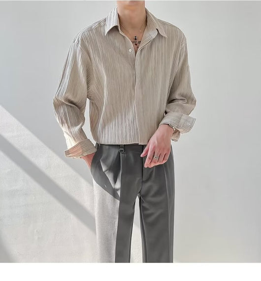 Camisa Suelta de Manga Larga para Hombre - Estilo Moderno - Image 13