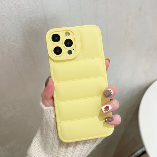 Funda para Celular Acolchada Colores Sólidos Estilo Down Jacket - Image 9