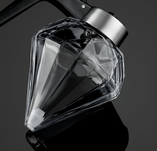 Dispensador de Aceite Botella de Vidrio Forma Diamante Diseño Push Cocina - Image 8
