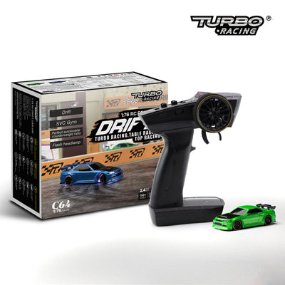 Auto de Carreras RC Turbo Racing 1vs76 C64 con Giroscopio y Control Proporcional Total - Image 8