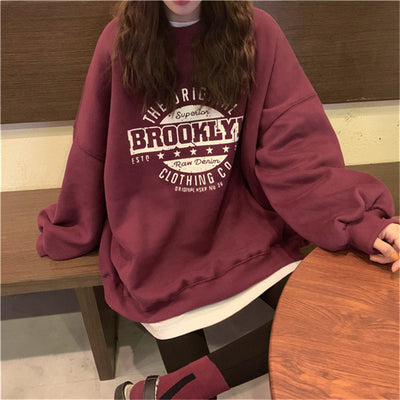 Chamarra Sudadera Mujer Estilo Harajuku Otoño Suelta Sin Capucha - Image 13