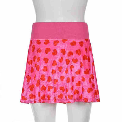Vestido Terciopelo Rojo Estampado Love para Mujer - Image 11