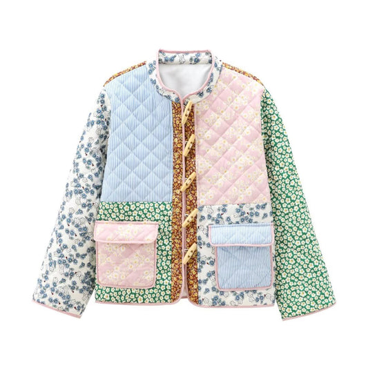 Chaqueta Acolchada de Patchwork para Mujer - Colección Otoño