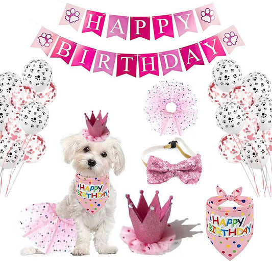 Babero Festivo para Mascotas - Decoración de Cumpleaños y Celebraciones