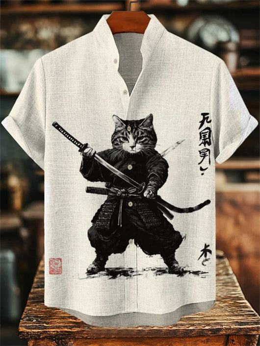 Polo Estampado Manga Corta con Cuello Alzado para Hombre - Image 20