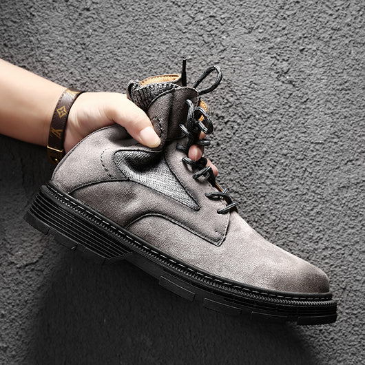 Botas Martin de Cuero para Hombre - Estilo Británico Versátil Otoño Invierno - Image 5