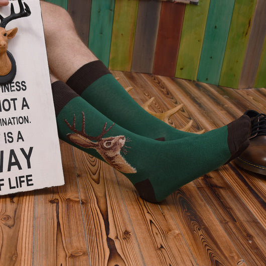 Calcetines Estampados Medianos para Hombre - Diseño Clásico y Versátil - Image 12