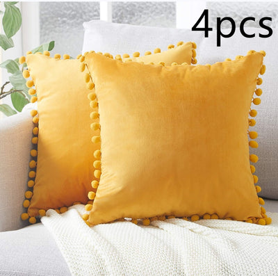 Funda de Cojín Velvet Wind de Color Sólido para Oficina - Image 21