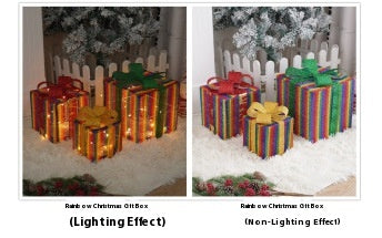 Set de 3 Cajas de Regalo Navideñas con Luces LED Decorativas - Image 9