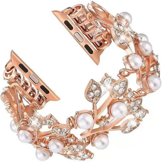 Pulsera Inteligente Pearl Diamond con Correa de Hoja - Image 11