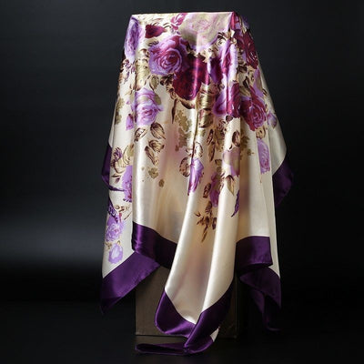 Pañoleta Cuadrada de Seda Simulada - Accesorio Versátil para Cualquier Estilo - Image 20
