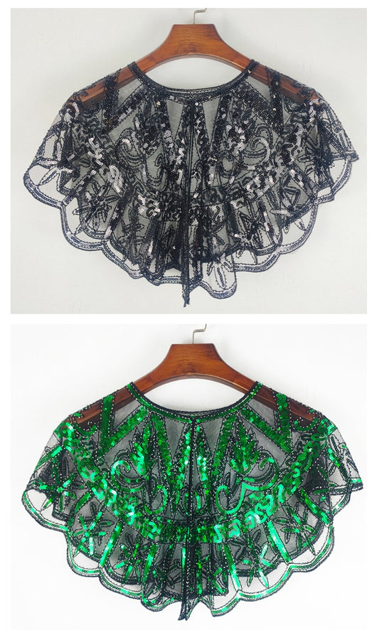 Capa Brillante con Lentejuelas y Malla para Mujer - Image 11