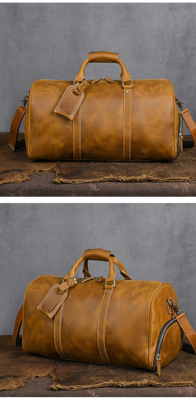 Bolsa Mensajero de Cuero para Viajes - Gran Capacidad Portátil - Image 10