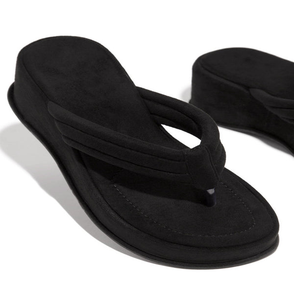 Sandalias Plataforma Antideslizantes con Tacón Medio para Playa