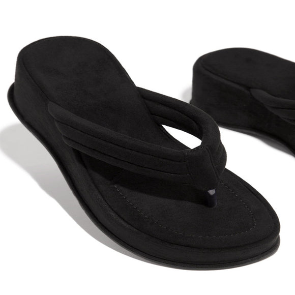Sandalias Plataforma Antideslizantes con Tacón Medio para Playa