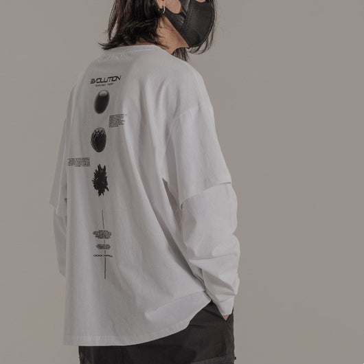 Camiseta Holgada de Algodón con Manga Larga para Hombre - Image 2