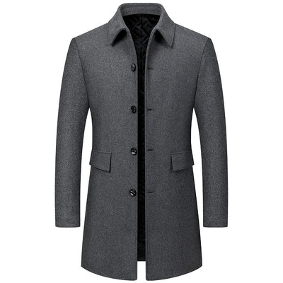 Abrigo de Lana Premium para Hombre Maduro - Estilo Solapa Clásica - Image 2