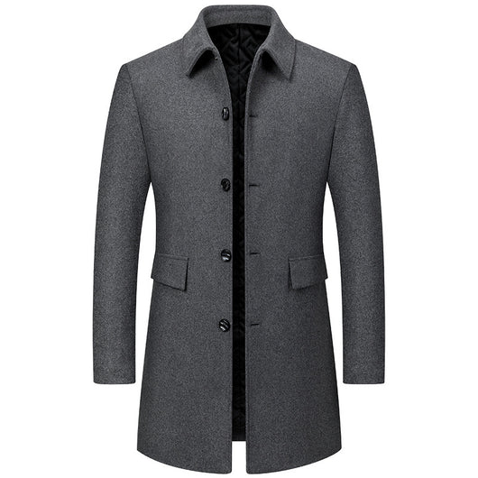 Abrigo de Lana Premium para Hombre Maduro - Estilo Solapa Clásica - Image 2