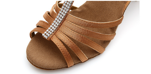 Zapatos de Baile Latino para Mujer Satén Tacón 7cm - Image 9
