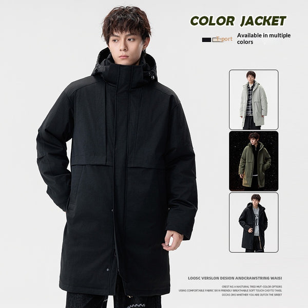 Abrigo Hombre Suelto Impermeable Moderno y Cálido