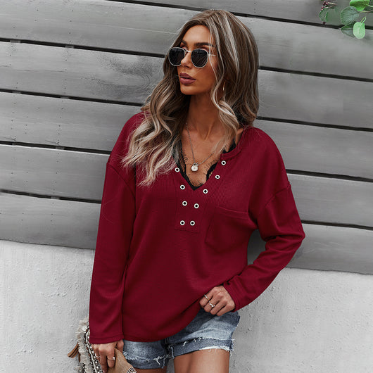 Suéter Tejido Holgado de Color Sólido para Mujer - Abrigo Trendy - Image 7