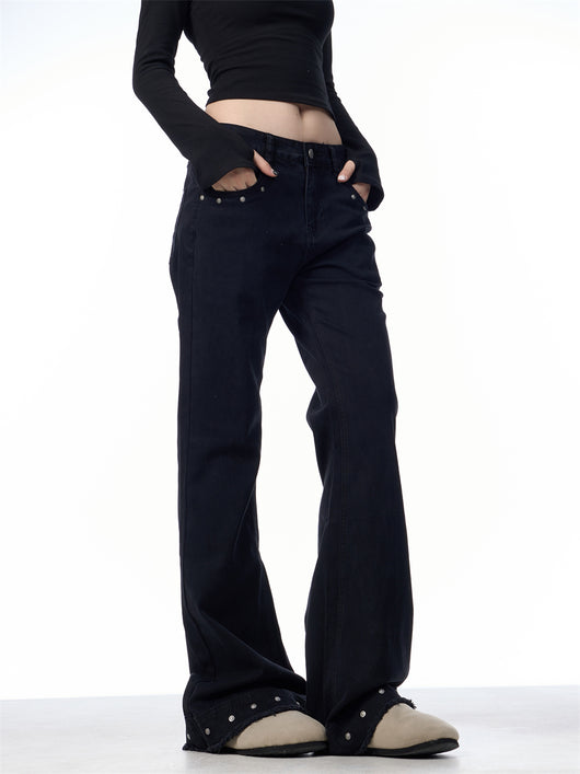 Pantalones Skinny Retro Talle Alto Elásticos con Bota Acampanada para Mujer - Image 15