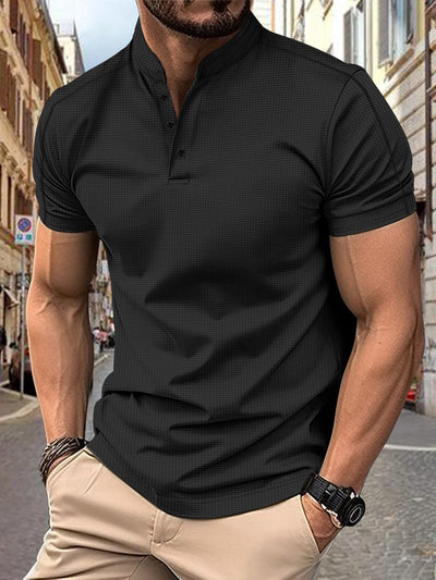 Polo Elegante de Manga Corta con Cuello Alzado - Image 9