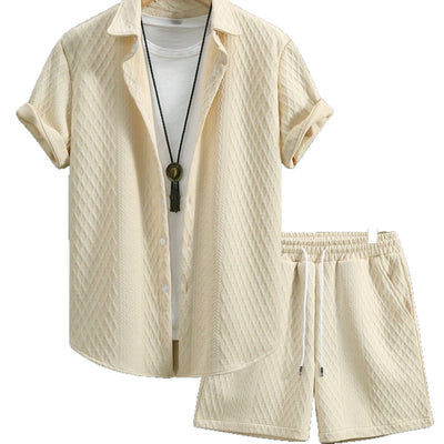 Conjunto Casual Hombre: Camisa Suelta y Shorts de Manga Corta - Image 4