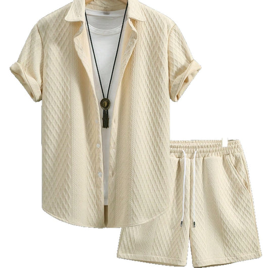Conjunto Casual Hombre: Camisa Suelta y Shorts de Manga Corta - Image 4