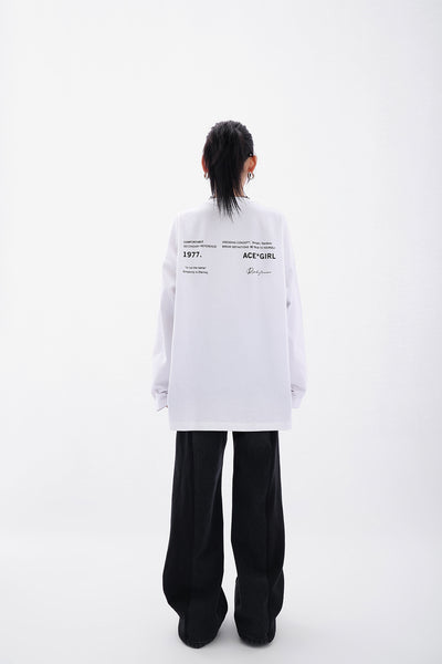 Camiseta Holgada de Algodón con Letras para Mujer - Image 20
