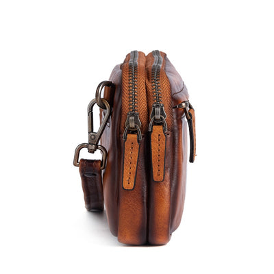 Billetera Vertical de Cuero Genuino Primera Capa Diseño Cuadrado para Hombre - Image 17