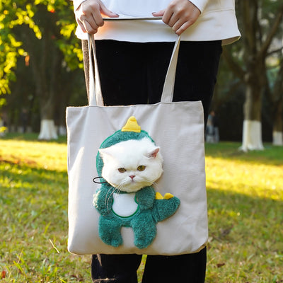 Bolsa Transportadora Canvas para Gatos con Compartimento para Pañales - Image 13