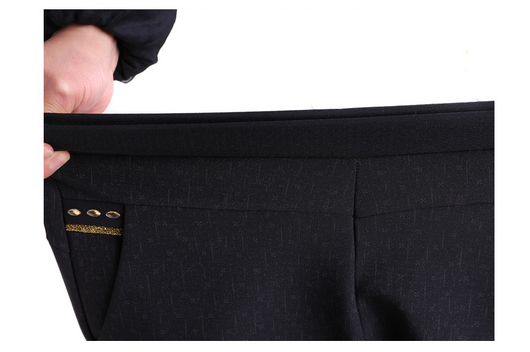 Pantalones Negros Talla Grande para Mujer con Cintura Ajustada y Corte Recto - Image 24