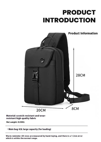 Mochila Casual de Gran Capacidad con Bolsa Pectoral - Diseño Moderno y Funcional - Image 26