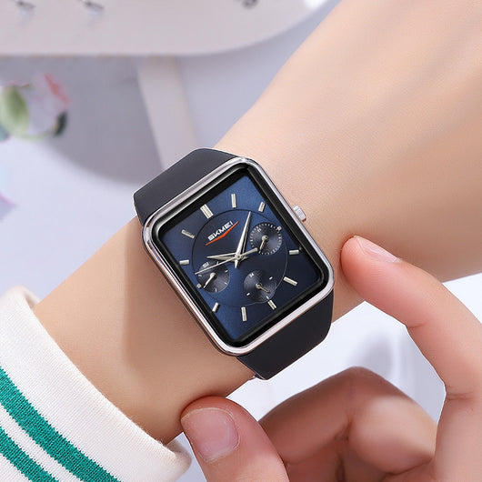 Reloj Cuadrado de Silicona Multifuncional Impermeable para Niñas - Image 10